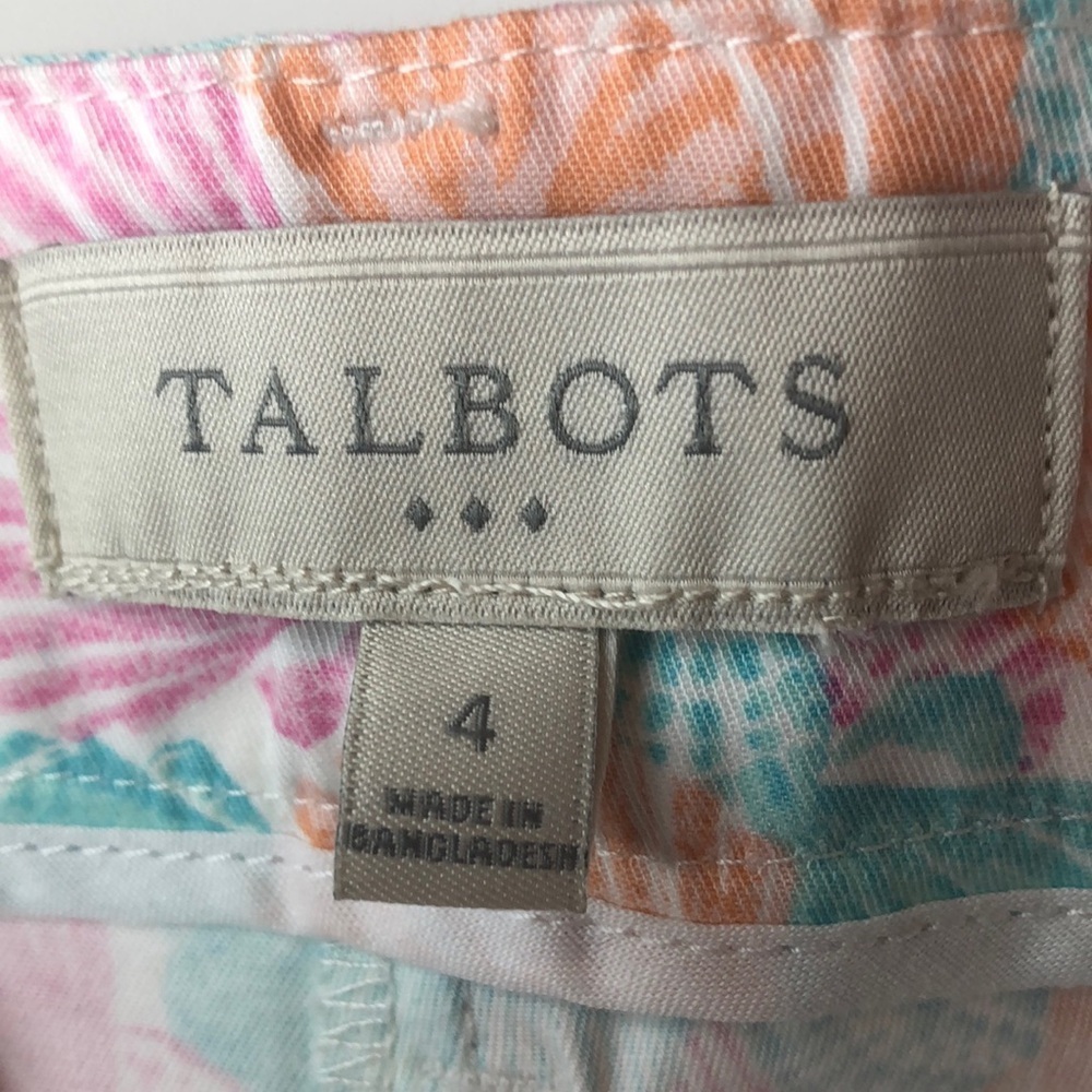 NEW Talbots Multicolor Pastel Seashells Print Twill Shorts Size 4 7” rise NWOT - Picture 10 of 11